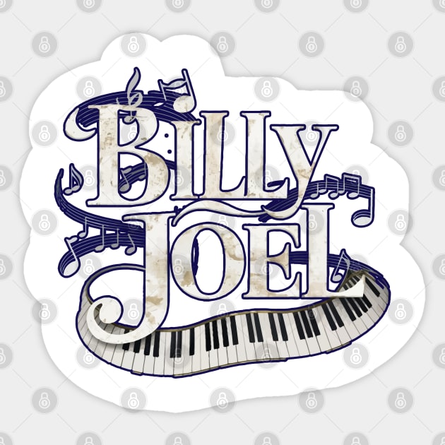 billy Joel piano man Sticker by ahmadist